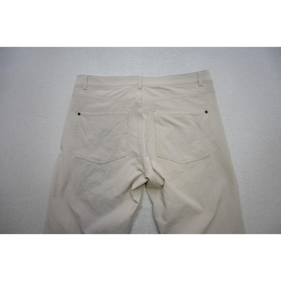 Western Rise Golf Pants Performance Beige Athletic Nylon Stretch Mens Sz 36 x 32 - Picture 9 of 9